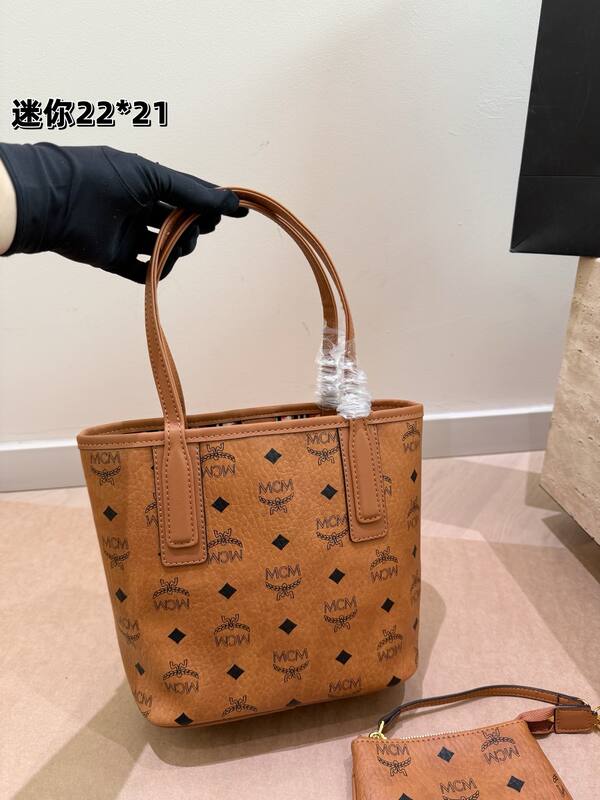 MCM Toni Cognac Visetos mini tote — Top Quality Replica