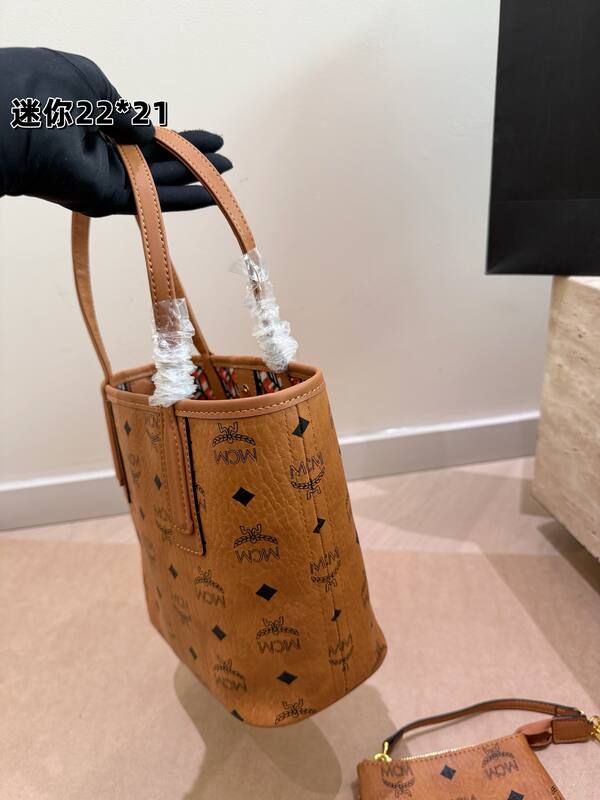MCM Toni Cognac Visetos mini tote — Top Quality Replica