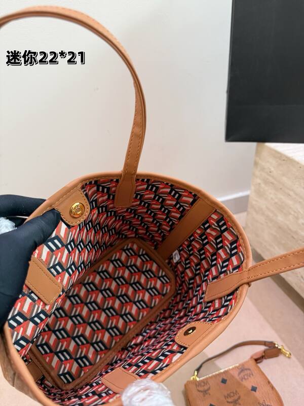 MCM Toni Cognac Visetos mini tote — Top Quality Replica