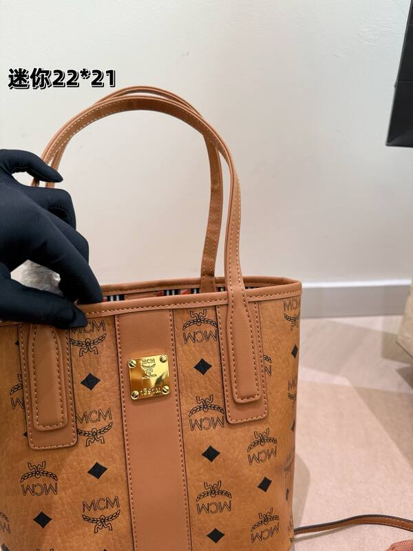 MCM Toni Cognac Visetos mini tote — Top Quality Replica