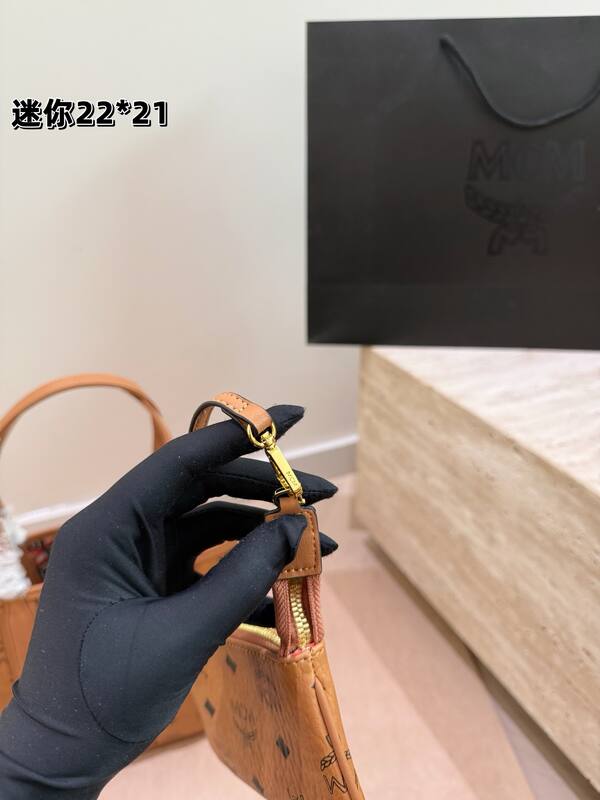 MCM Toni Cognac Visetos mini tote — Top Quality Replica