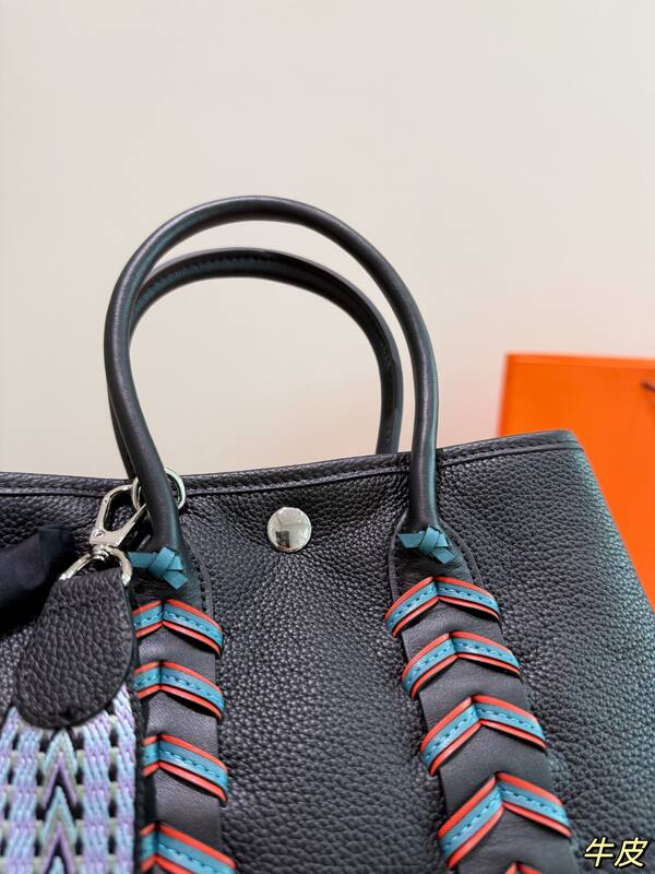 Hermes Garden Party Black leather tote — 1:1 Replica