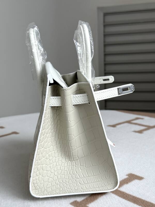 Hermes Birkin White crocodile handbag — 1:1 Replica