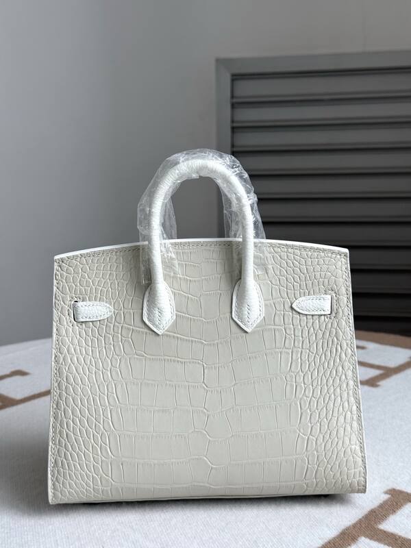 Hermes Birkin White crocodile handbag — 1:1 Replica