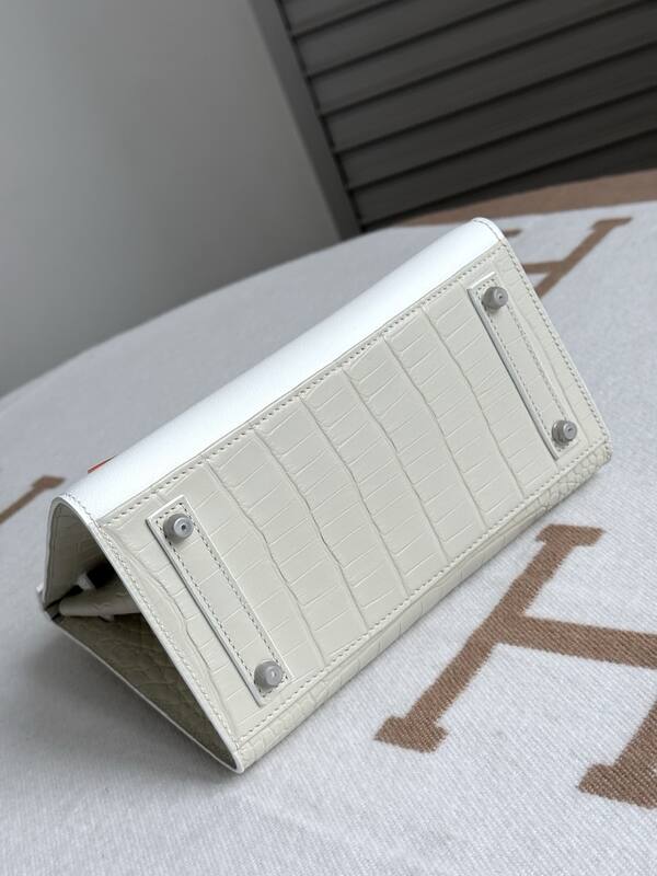 Hermes Birkin White crocodile handbag — 1:1 Replica