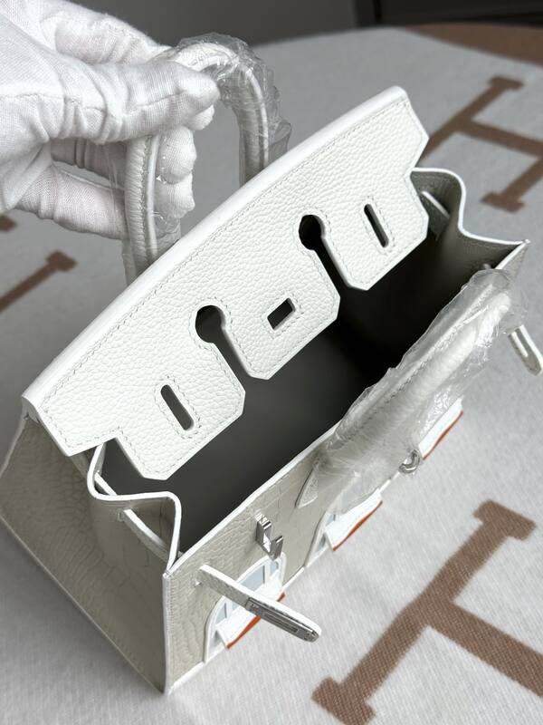 Hermes Birkin White crocodile work — 1:1 Replica