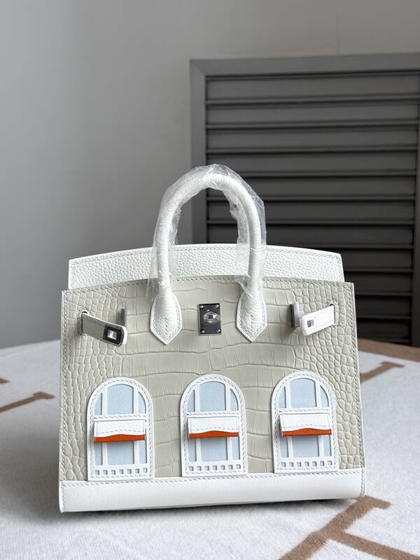 Hermes Birkin White crocodile work — 1:1 Replica