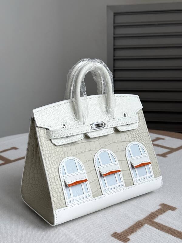 Hermes Birkin White crocodile work — 1:1 Replica
