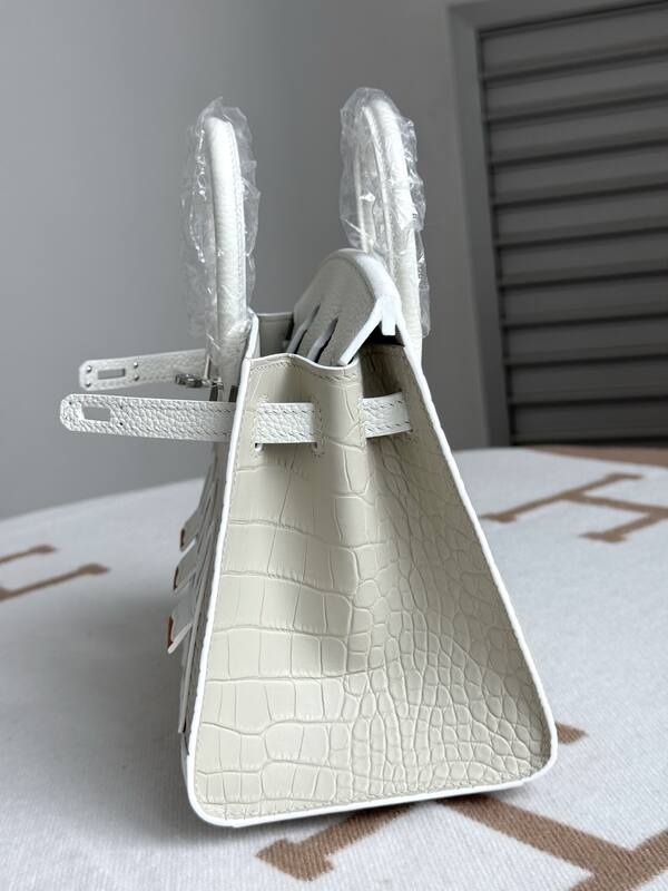 Hermes Birkin White crocodile work — 1:1 Replica