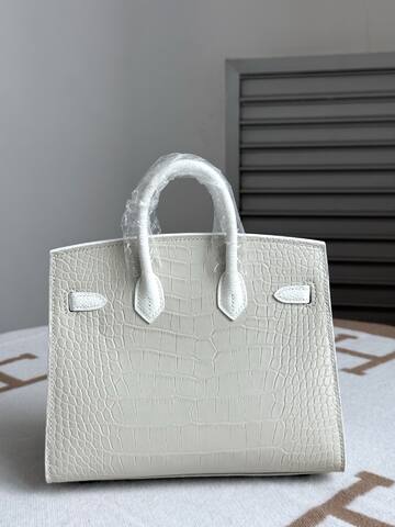 Hermes Birkin White crocodile 20cm work 1 1 Replica