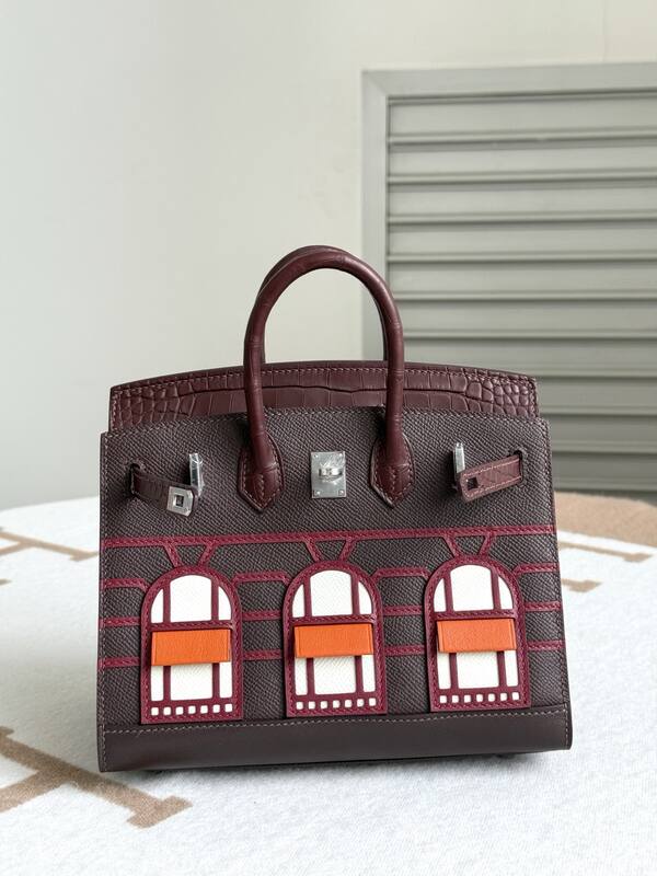 Hermes Birkin Burgundy Brown handbag — Premium Replica