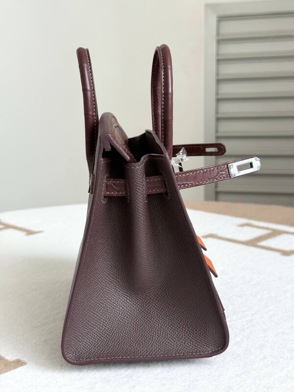 Hermes Birkin Burgundy Brown handbag — Premium Replica