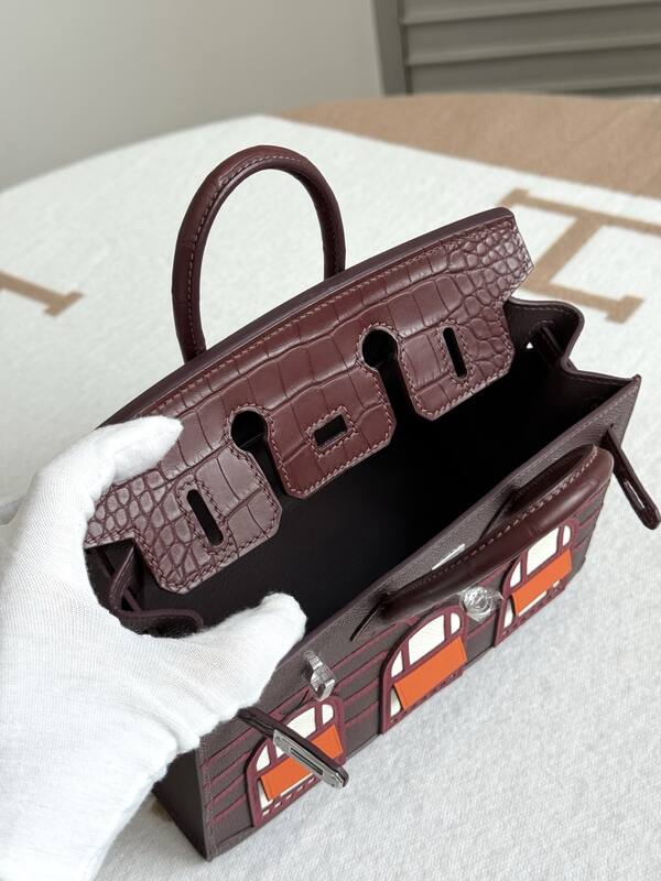 Hermes Birkin Burgundy Brown handbag — Premium Replica