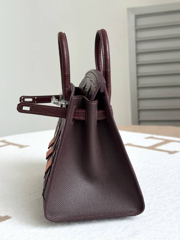 Hermes Birkin Burgundy Brown handbag — Premium Replica