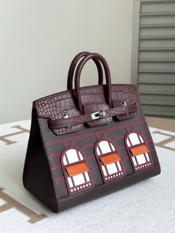 Hermes Birkin Burgundy Brown handbag — Premium Replica