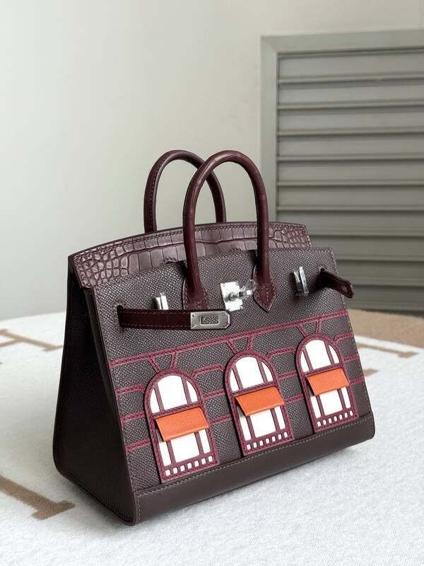 Hermes Birkin Burgundy Brown handbag — Premium Replica