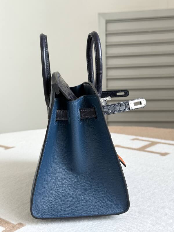 Hermes Birkin 20 Blue and Black everyday — 1:1 Replica
