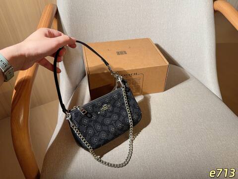 Coach Black 25x18x10cm shoulder bag 1 1 Replica