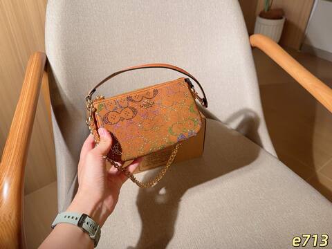 Coach Brown 18x12cm shoulder bag Premium Replica