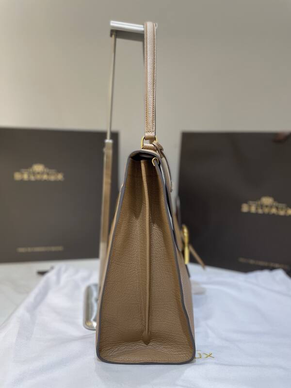 Delvaux Temp te Beige grained leather shoulder — AAA Quality Replica