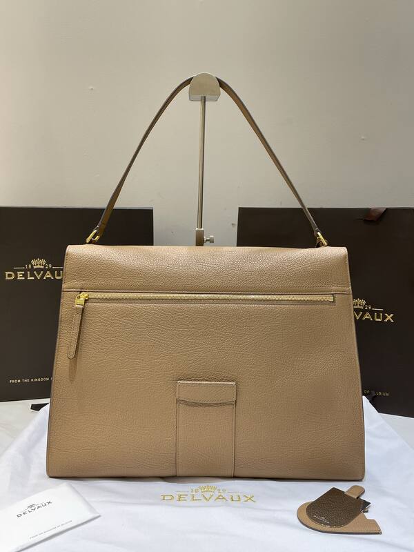 Delvaux Temp te Beige grained leather shoulder — AAA Quality Replica
