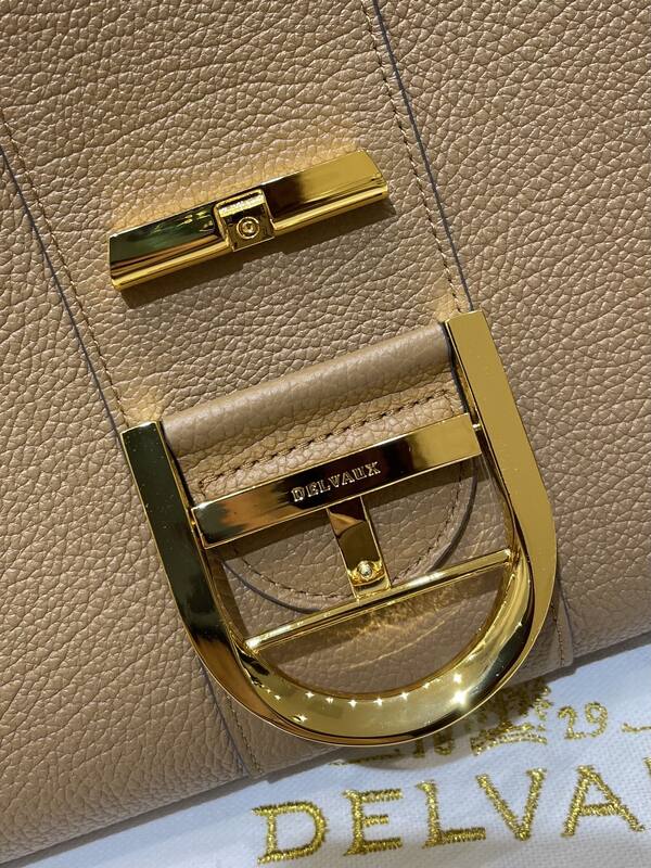 Delvaux Temp te Beige grained leather shoulder — AAA Quality Replica