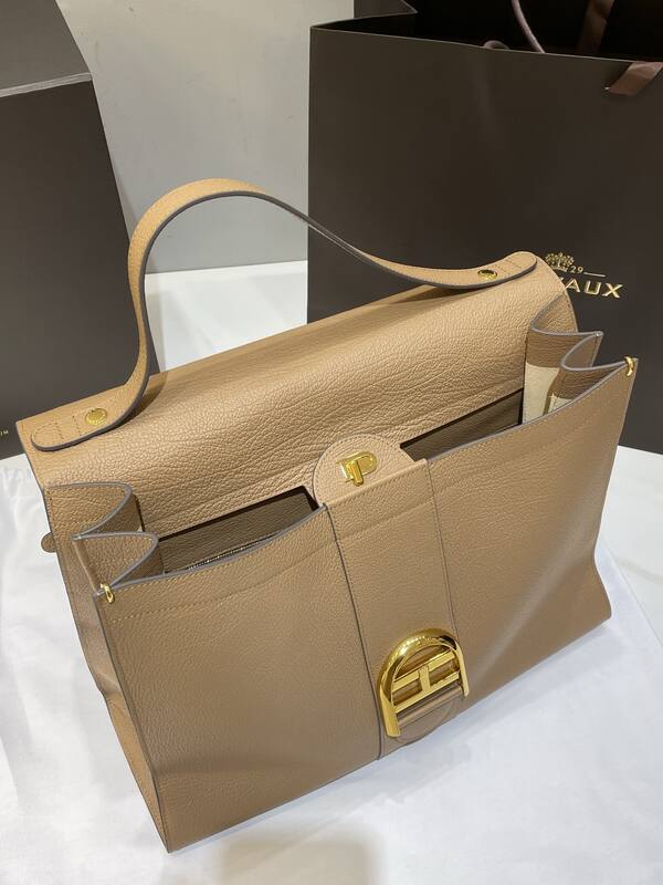 Delvaux Temp te Beige grained leather shoulder — AAA Quality Replica
