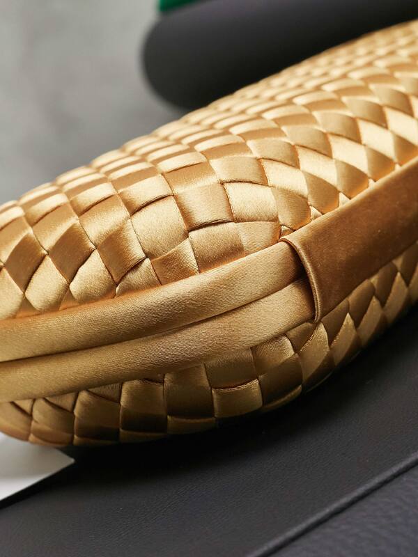 Bottega Veneta Knot Gold Intreccio Satin evening — Top Quality Replica