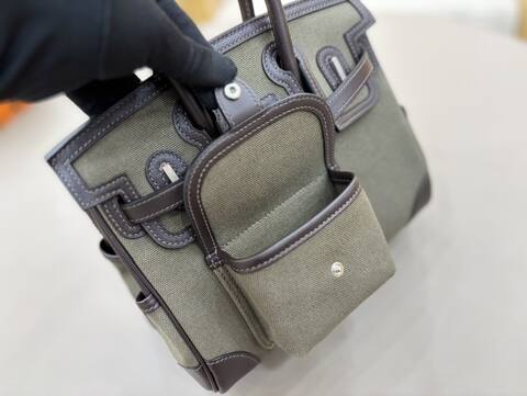Hermes Cargo Birkin Khaki canvas and brown leather 25cm everyday AAA Quality Replica
