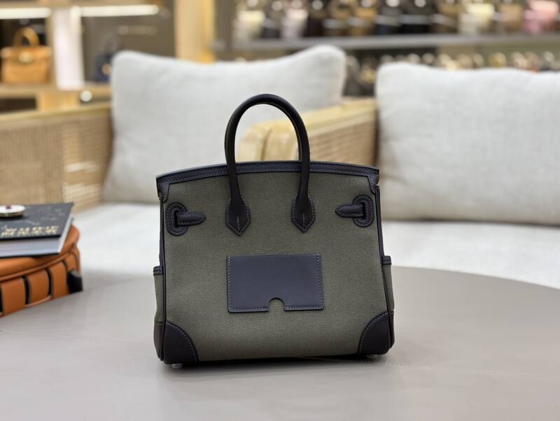 Hermes Cargo Birkin Khaki canvas and brown leather everyday — AAA Quality Replica