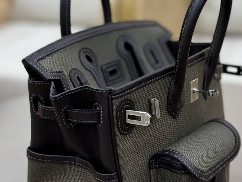 Hermes Cargo Birkin Khaki canvas and brown leather everyday — AAA Quality Replica