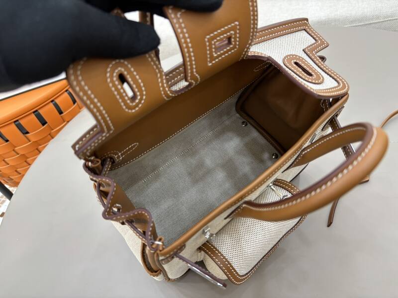 Hermes Cargo Birkin Beige canvas with brown leather everyday — 1:1 Replica