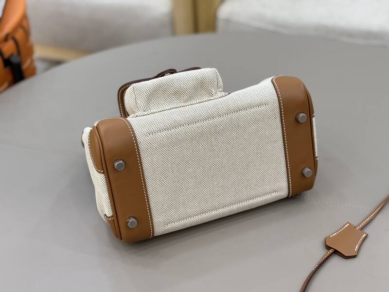 Hermes Cargo Birkin Beige canvas with brown leather everyday — 1:1 Replica