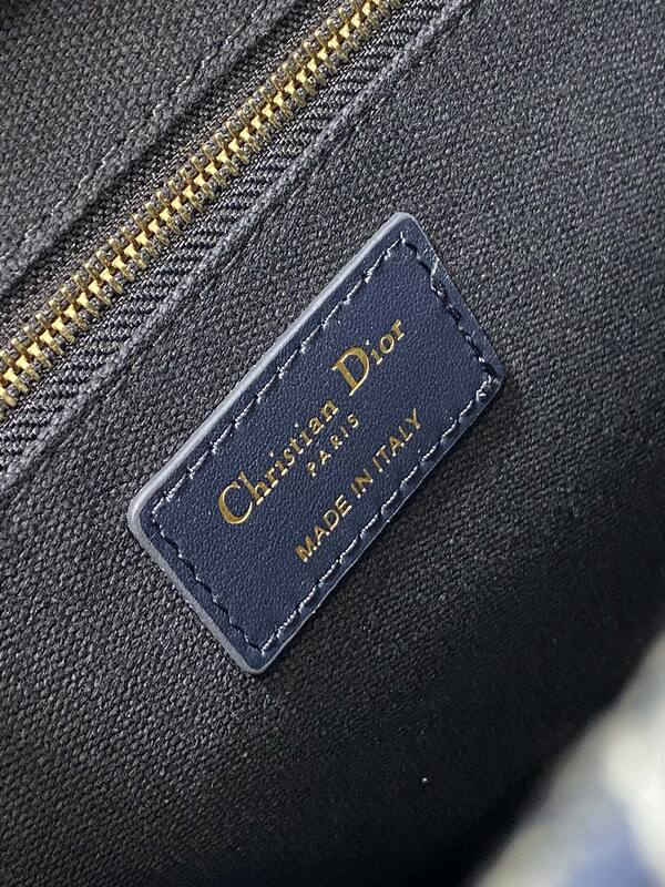 Dior Navy Blue and White Jacquard tote — Premium Replica