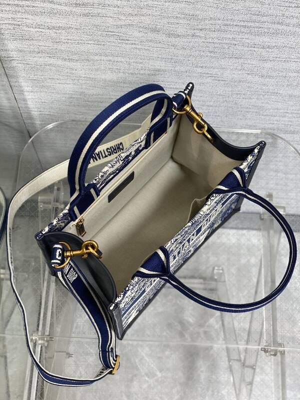 Dior Blue and White Toile de Jouy Canvas tote — AAA Quality Replica