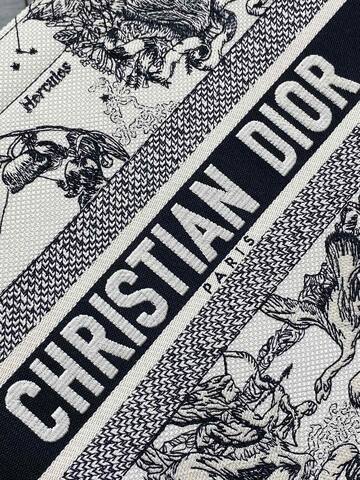 Dior Book Tote Black and White Zodiac animal print Premium Replica