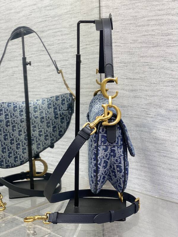 Dior Blue Oblique denim crossbody — AAA Quality Replica