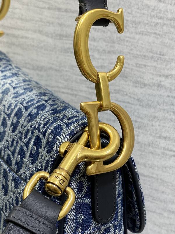 Dior Blue Oblique denim crossbody — AAA Quality Replica