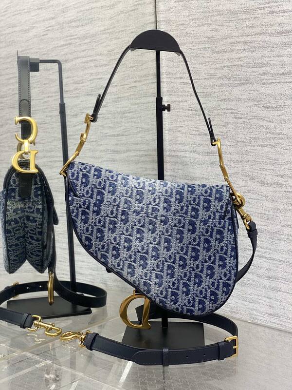 Dior Blue Oblique denim crossbody — AAA Quality Replica