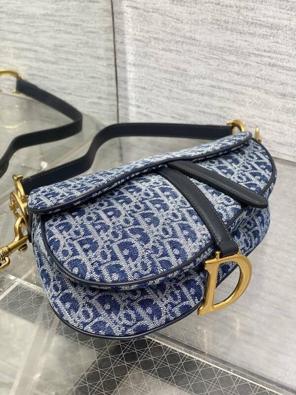 Dior Blue Oblique denim crossbody — AAA Quality Replica