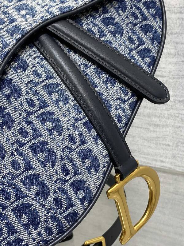 Dior Blue Oblique denim crossbody — AAA Quality Replica