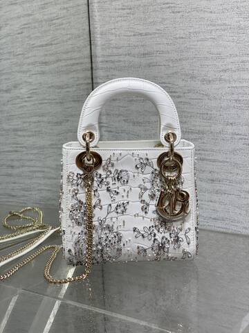 Dior Lady White mini crossbody Top Quality Replica