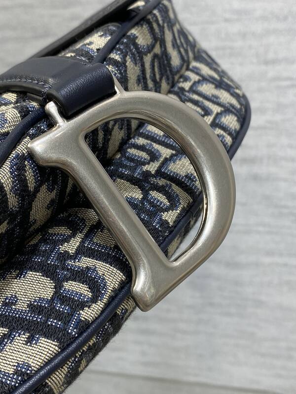 Dior Saddle Navy Blue Oblique canvas crossbody — Top Quality Replica