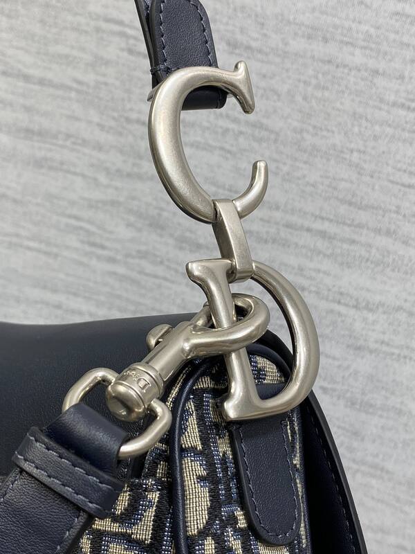 Dior Saddle Navy Blue Oblique canvas crossbody — Top Quality Replica