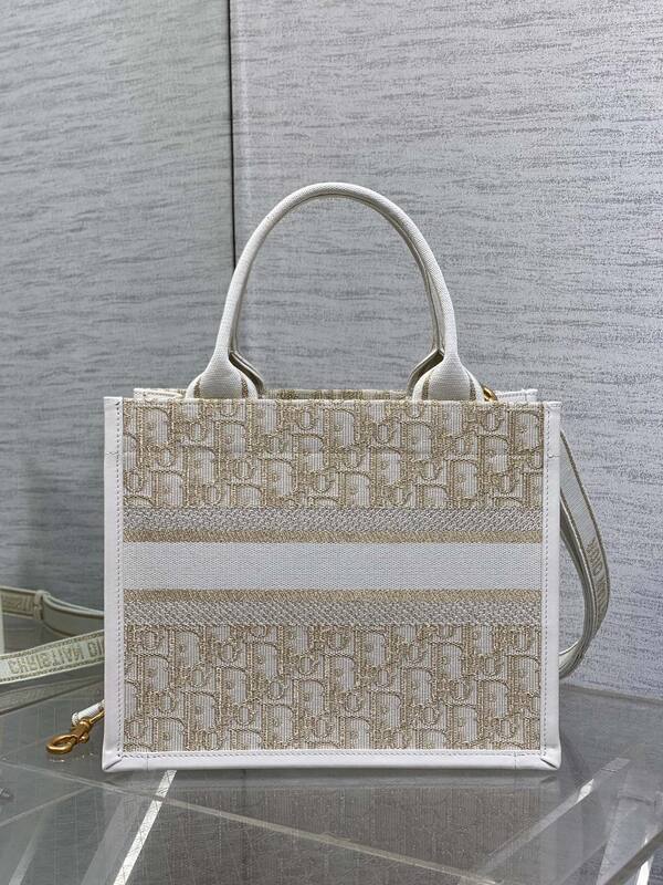 Dior Book Tote Beige White Oblique — Top Quality Replica