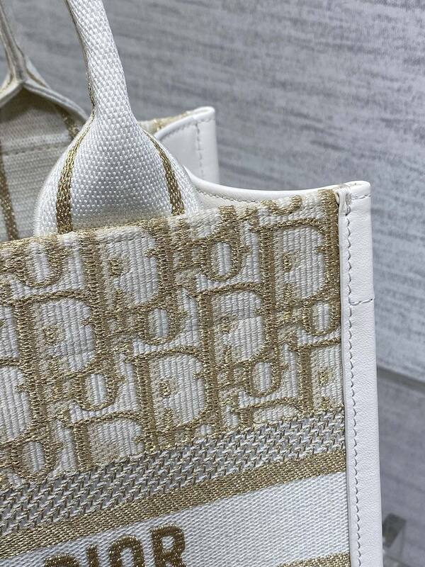 Dior Book Tote Beige White Oblique — Top Quality Replica