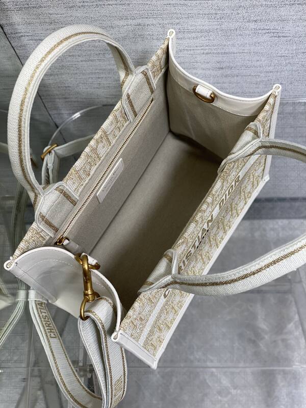 Dior Book Tote Beige White Oblique — Top Quality Replica