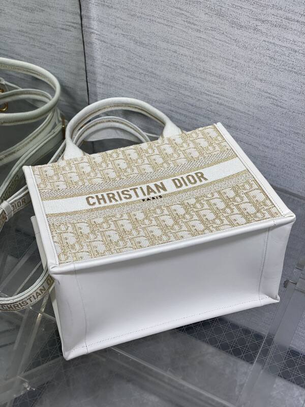 Dior Book Tote Beige White Oblique — Top Quality Replica
