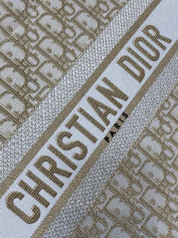 Dior Book Tote Beige White Oblique — 1:1 Replica