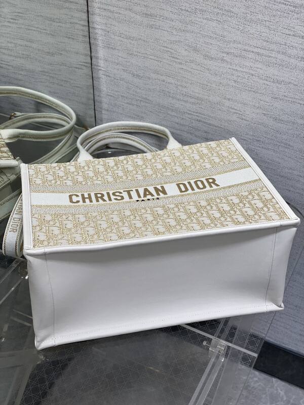 Dior Book Tote Beige White Oblique — 1:1 Replica